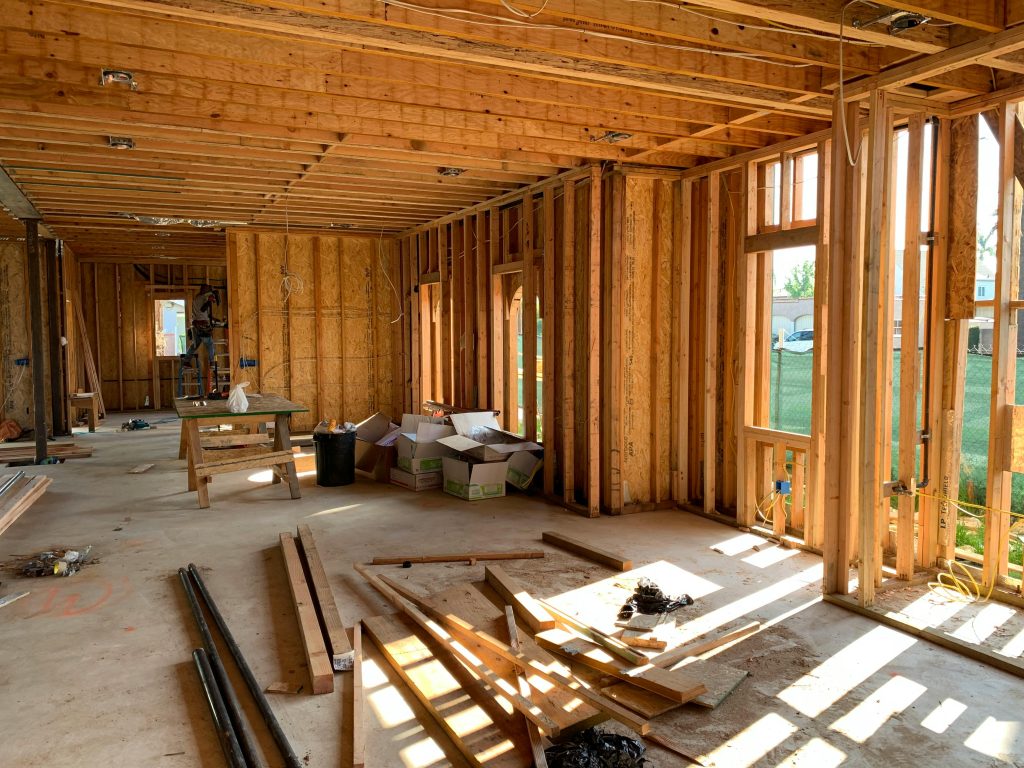 Interior of House during Construction